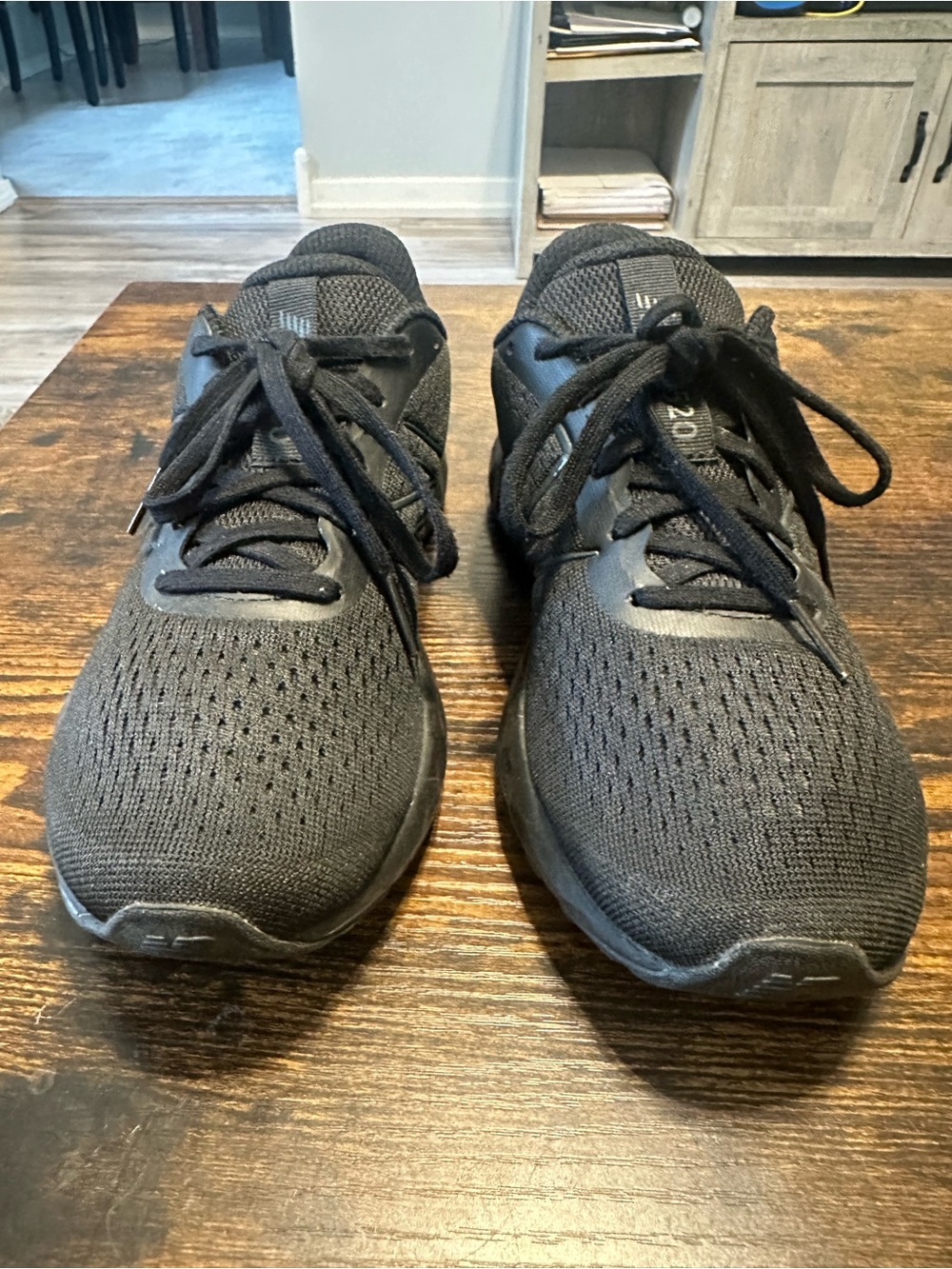 New Balance Men's Black Knit Athletic Sneakers